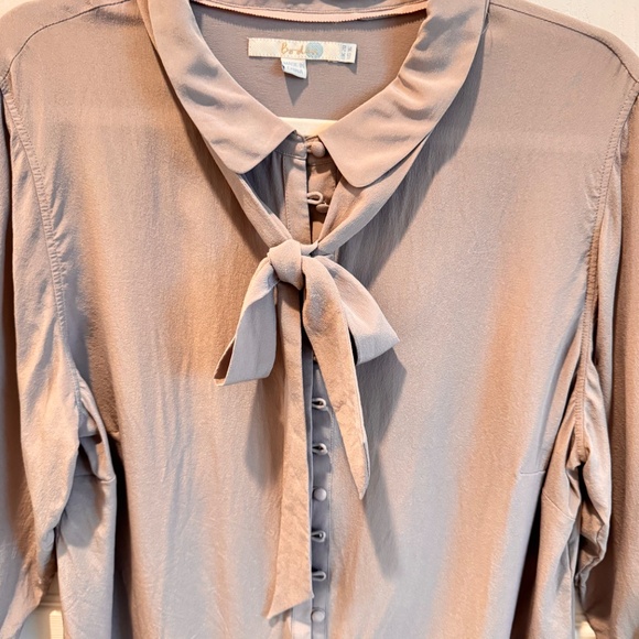 Woman's Silk Blouse, Gray/Lavender, Size 16, Boden USA - Picture 2 of 11
